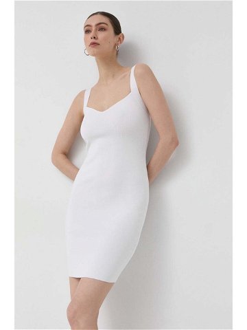 Šaty Guess bílá barva mini