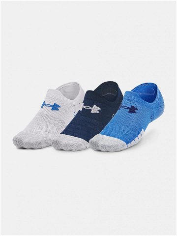 Sada tří párů sportovních ponožek v bílé tmavě modré a modré barvě Under Armour Heatgear