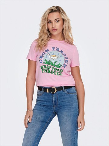 ONLY T-Shirt 15286727 Růžová Regular Fit