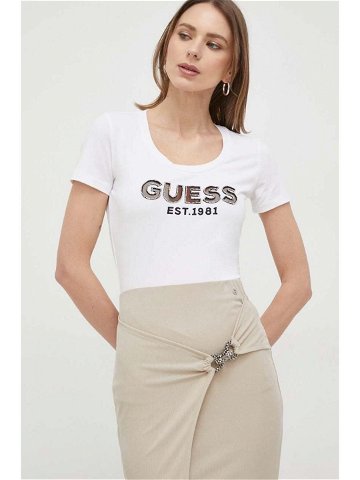 Tričko Guess bílá barva