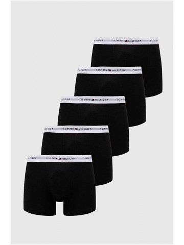 Boxerky Tommy Hilfiger 5-pack pánské černá barva UM0UM02767