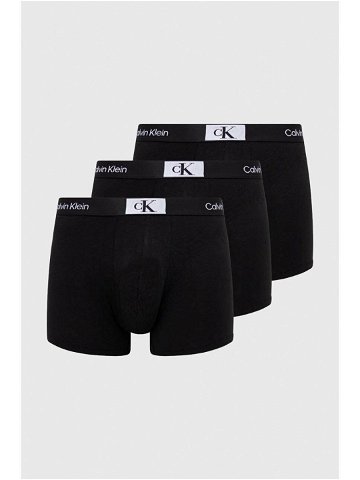 Boxerky Calvin Klein Underwear 3-pack pánské černá barva 000NB3529A