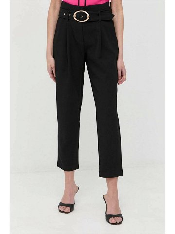 Kalhoty Morgan dámské černá barva jednoduché high waist
