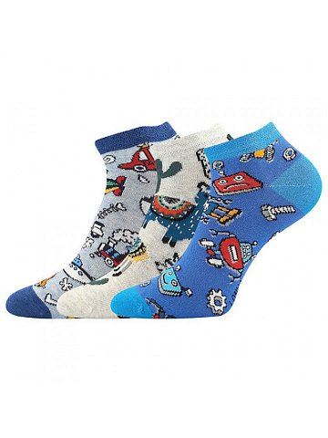 3PACK dětské ponožky Lonka vícebarevné Dedonik – Mix C 25 29