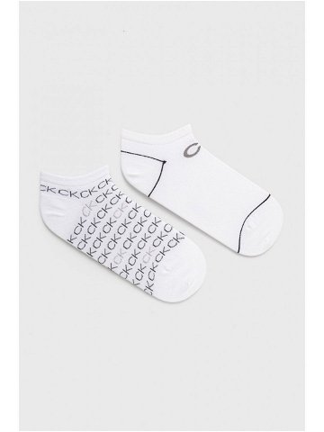 Ponožky Calvin Klein 2-pack dámské bílá barva