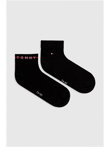 Ponožky Tommy Hilfiger 2-pack pánské černá barva
