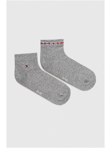 Ponožky Tommy Hilfiger 2-pack pánské šedá barva