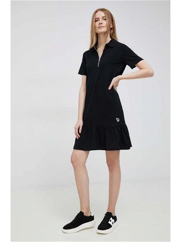 Bavlněné šaty PS Paul Smith černá barva mini