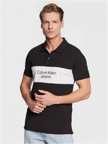 Calvin Klein Jeans Polokošile J30J322449 Černá Slim Fit