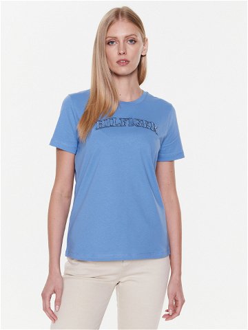 Tommy Hilfiger T-Shirt Tonal WW0WW37562 Modrá Regular Fit
