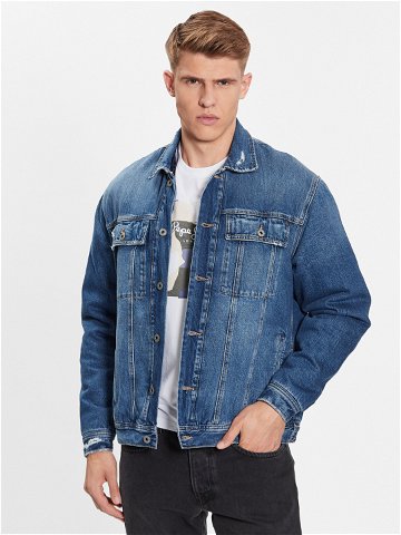 Pepe Jeans Jeansová bunda Young Bandana PM402673 Modrá Regular Fit