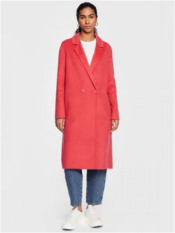 TWINSET Vlněný kabát 231TP2350 Růžová Regular Fit