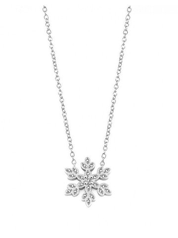Beneto Hravý stříbrný náhrdelník Sněhová vločka AGS1334 47