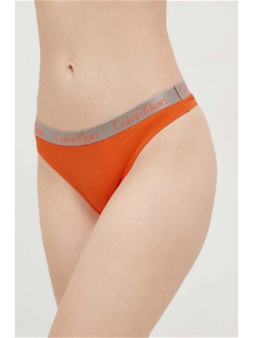 Tanga Calvin Klein Underwear oranžová barva