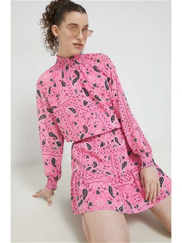 Šaty HUGO růžová barva mini