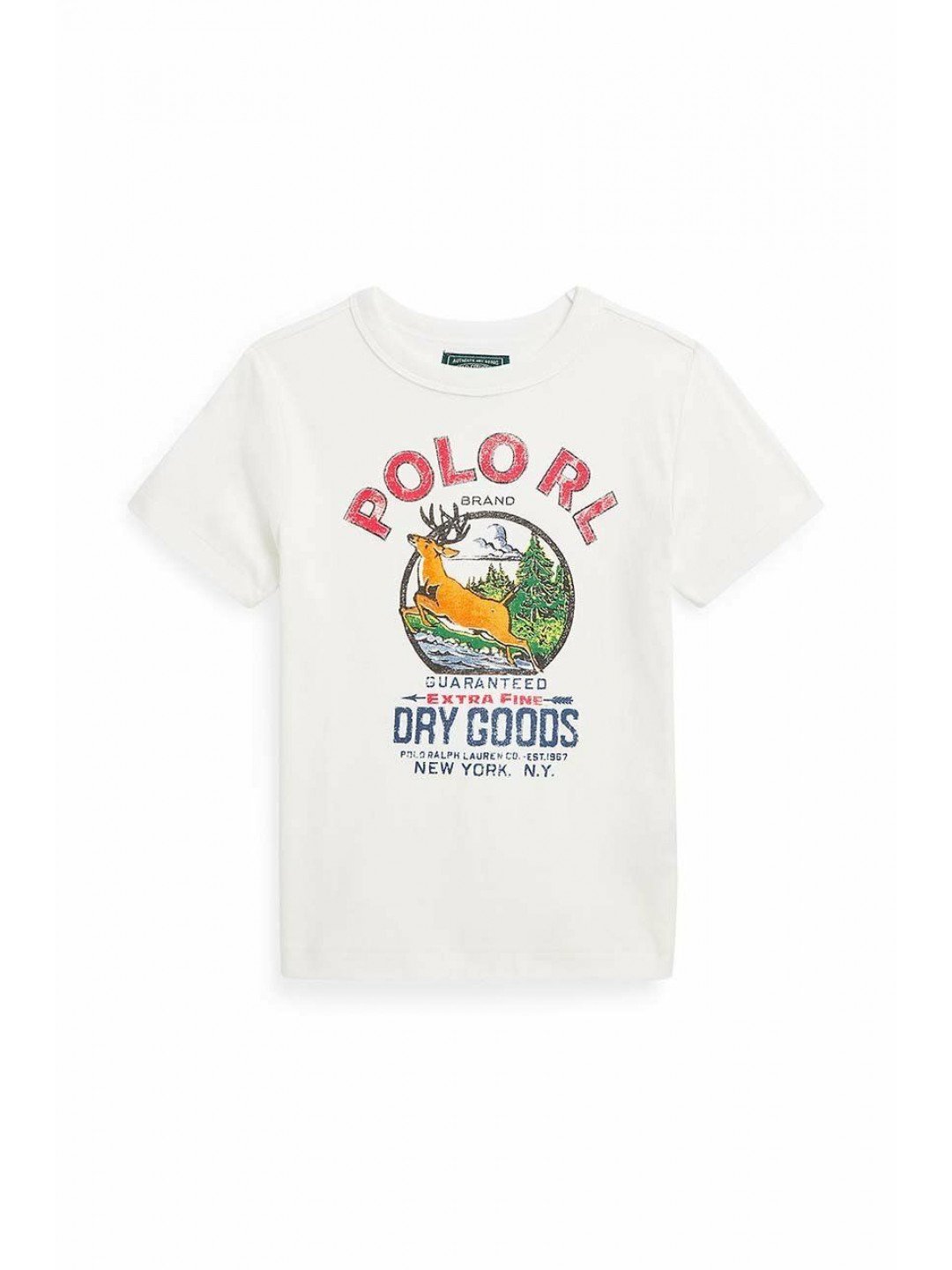 Dětské tričko Polo Ralph Lauren béžová barva s potiskem