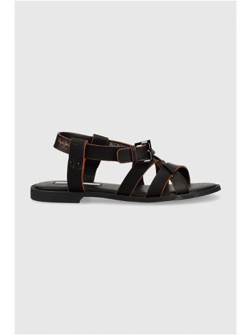 Sandály Pepe Jeans HAYES dámské černá barva PLS90573