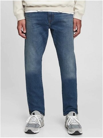 Modré pánské džíny slim straight faded medium GAP
