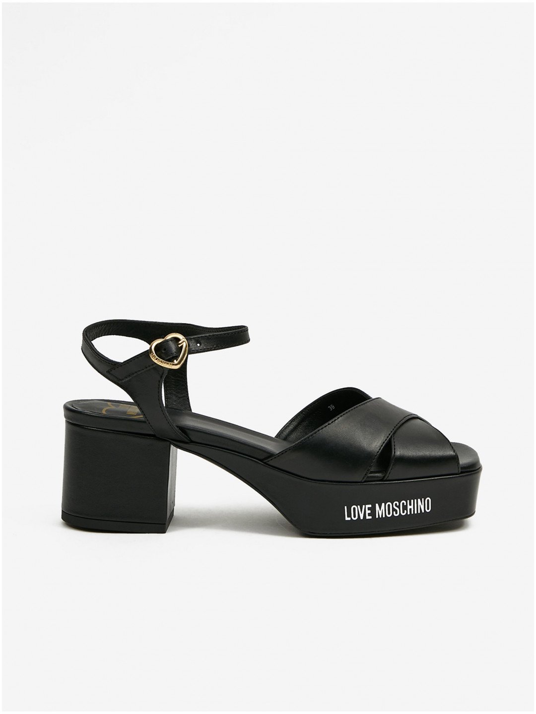 Černé dámské kožené sandály Love Moschino