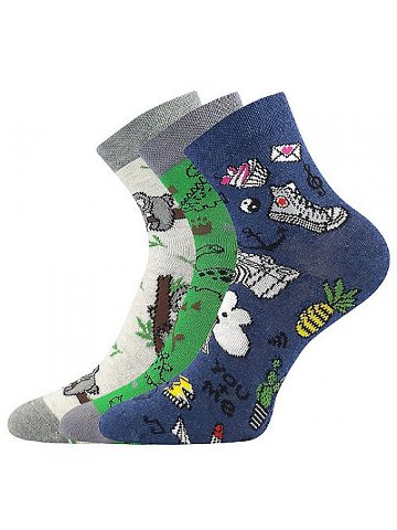 3PACK dětské ponožky Lonka vícebarevné Dedotik – Mix E 25 29