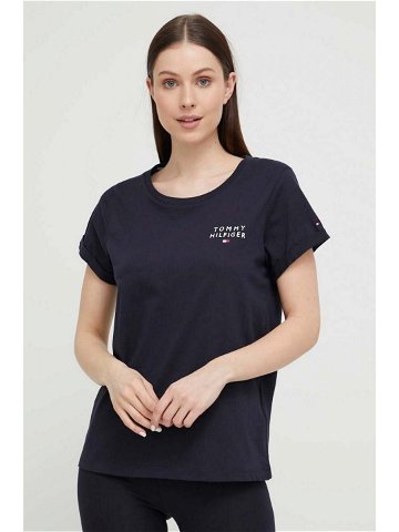 Bavlněné tričko Tommy Hilfiger tmavomodrá barva UW0UW04525