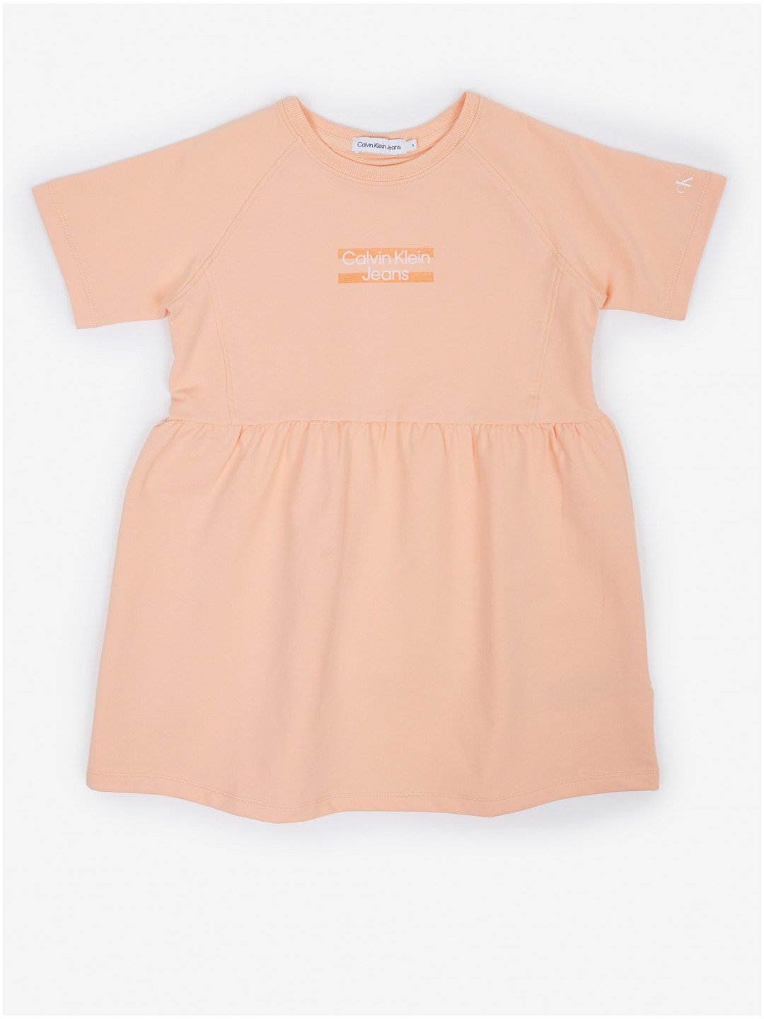 Oranžové holčičí tričko Calvin Klein Jeans
