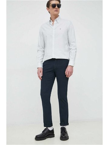 Kalhoty Tommy Hilfiger pánské tmavomodrá barva jednoduché