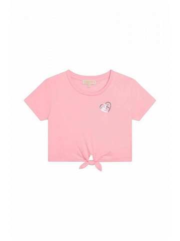 Dětské tričko Michael Kors růžová barva