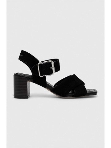 Semišové sandály Pepe Jeans ALTEA černá barva PLS90584