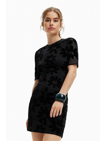 Šaty Desigual černá barva mini