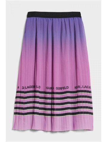 Sukně karl lagerfeld striped pleat skirt růžová 40