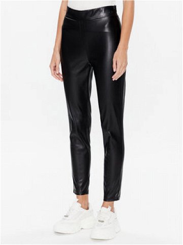 DKNY Kalhoty z imitace kůže P2HKTO61 Černá Slim Fit