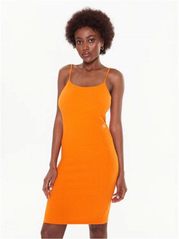 Calvin Klein Jeans Každodenní šaty J20J221149 Oranžová Slim Fit
