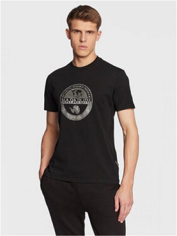 Napapijri T-Shirt S-Bollo NP0A4H9K Černá Regular Fit