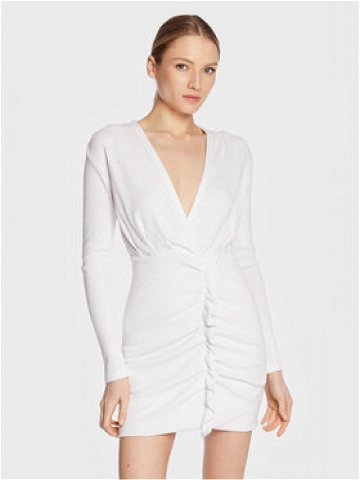 IRO Úpletové šaty Diamante AS232 Bílá Slim Fit