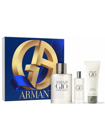 Giorgio Armani Acqua Di Gio Pour Homme – EDT 100 ml sprchový gel 75 ml EDT 15 ml