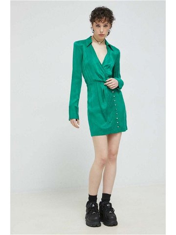 Šaty HUGO zelená barva mini