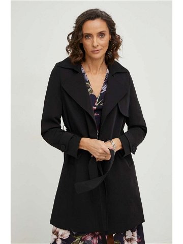 Kabát Answear Lab dámský černá barva přechodný
