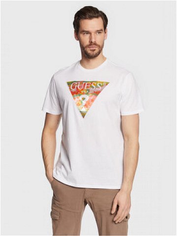 Guess T-Shirt Abstract Logo M3GI57 K9RM1 Bílá Slim Fit