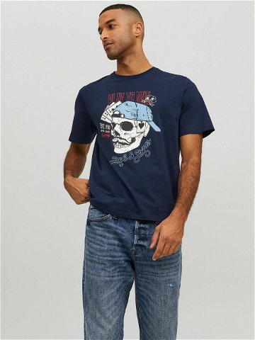 Jack & Jones T-Shirt Roxbury 12227779 Tmavomodrá Regular Fit
