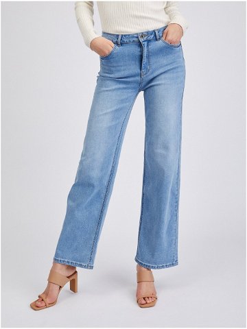 Světle modré dámské široké džíny ORSAY