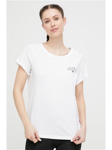 Bavlněné tričko Tommy Hilfiger bílá barva UW0UW04525