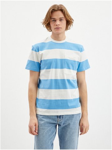 Bílo-modré pánské pruhované tričko Tom Tailor Denim
