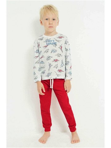 Dětské bavlněné pyžamo Mayoral červená barva s potiskem