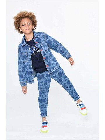 Dětská riflová bunda Marc Jacobs šedá barva
