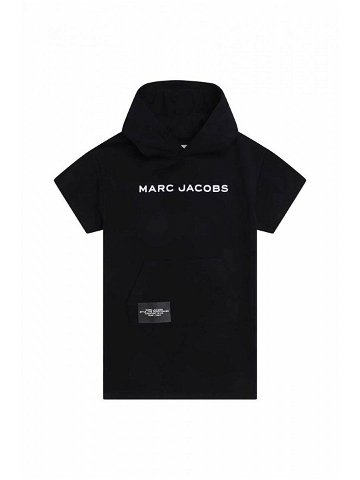 Dětské bavlněné šaty Marc Jacobs tmavomodrá barva mini