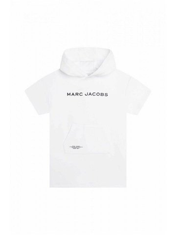 Dětské bavlněné šaty Marc Jacobs bílá barva mini