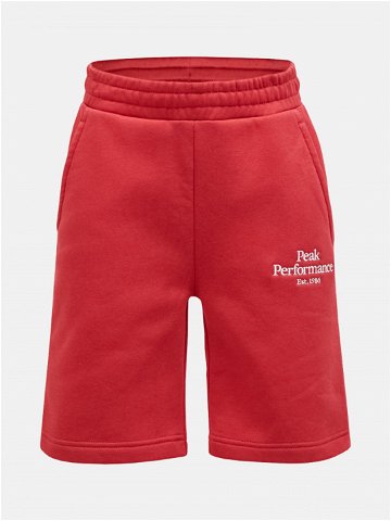 Šortky peak performance jr original shorts červená 140