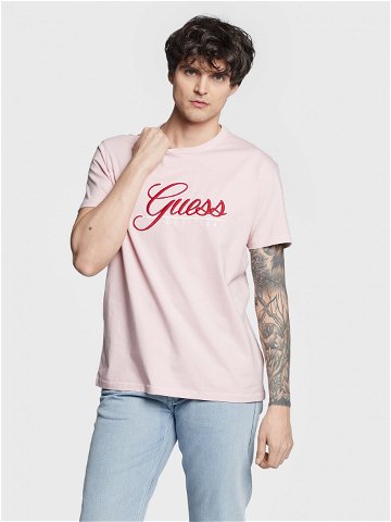 Guess T-Shirt 3D Embro M3GI25 K8FQ4 Růžová Regular Fit