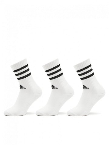 Adidas Klasické ponožky Unisex 3-Stripes Cushioned Crew Socks 3 Pairs HT3458 Bílá